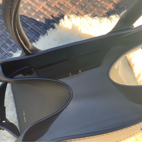 Mini Margaux 7.5 Black Leather Mini Top Handle Tote Bag - Picture 7 of 9